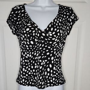 Ribkoff Sweet Polka Dot Top Sz 10
